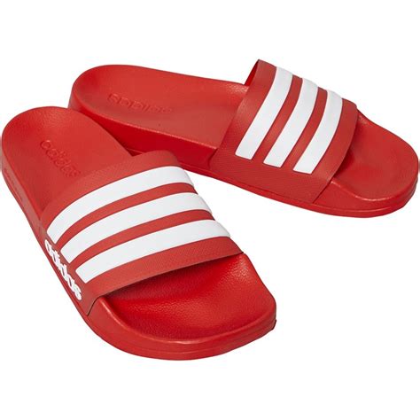 adidas slippers heren zwart rood